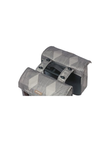 Basil fietstas dubbel Elegance chateau taupe MIK 40-49L