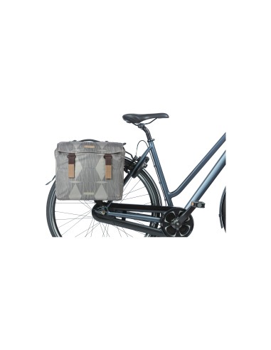 Basil fietstas dubbel Elegance chateau taupe MIK 40-49L