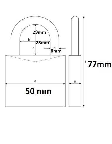 Abus hangslot 50mm krt 65/50